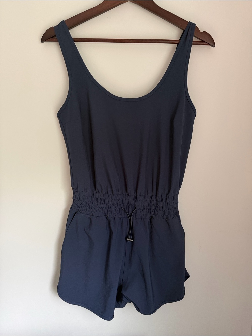 Abercrombie & Fitch Traveler Romper Women’s Small Tall Navy Sleeveless Elastic